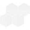CERAMIKA BIANCA hexagon white glossy mosaic 210x260 mm WYPRZEDAŻ DOTYCZY STANÓW MAGAZYNOWYCH (26 szt) g1 szt